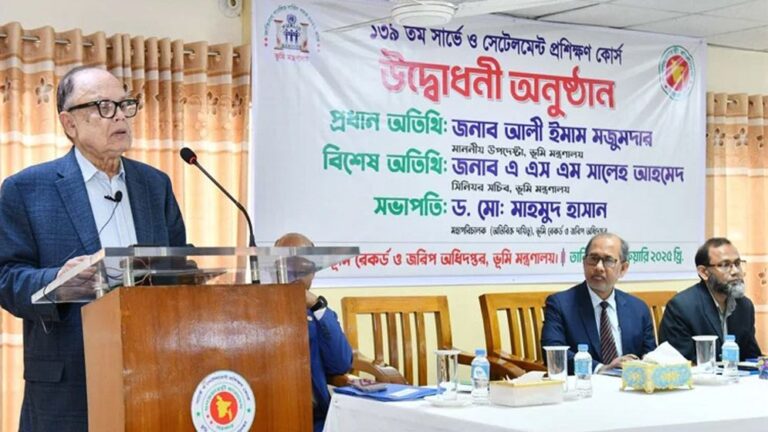 ভূমি ব্যবস্থাপনা সংস্কার হলে দেশ সংস্কার হবে ভূমি উপদেষ্টা